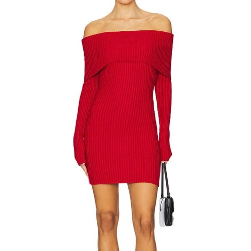 Midnight Knit Mini Dress in Heartstrings
Frankies Bikinis Red Size Medium NWT